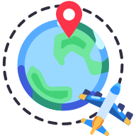 external Traveling-around-the-world-(eart-and-airplane)-travel-tourism-goofy-flat-kerismaker icon