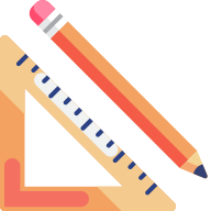 external Triangle-rule-and-pencil-education-goofy-flat-kerismaker icon