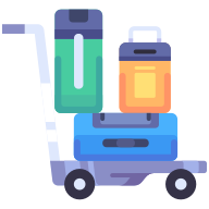 external Trolley-airport-goofy-flat-kerismaker icon