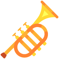 external Trumpet-musical-instrument-goofy-flat-kerismaker icon