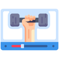 external Tutorial-Video-fitness-goofy-flat-kerismaker icon