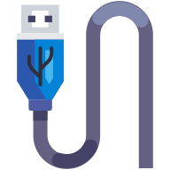 external USB-Cable-computer-hardware-goofy-flat-kerismaker icon