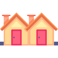 external Village-Housing-Area-real-estate-goofy-flat-kerismaker icon