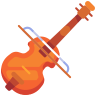 external Violin-musical-instrument-goofy-flat-kerismaker icon