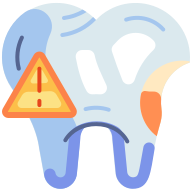 external Warning-dental-care-goofy-flat-kerismaker icon