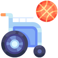 external Wheelchair-Basketball-basketball-goofy-flat-kerismaker icon