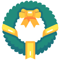 external Wreath-winter-goofy-flat-kerismaker icon