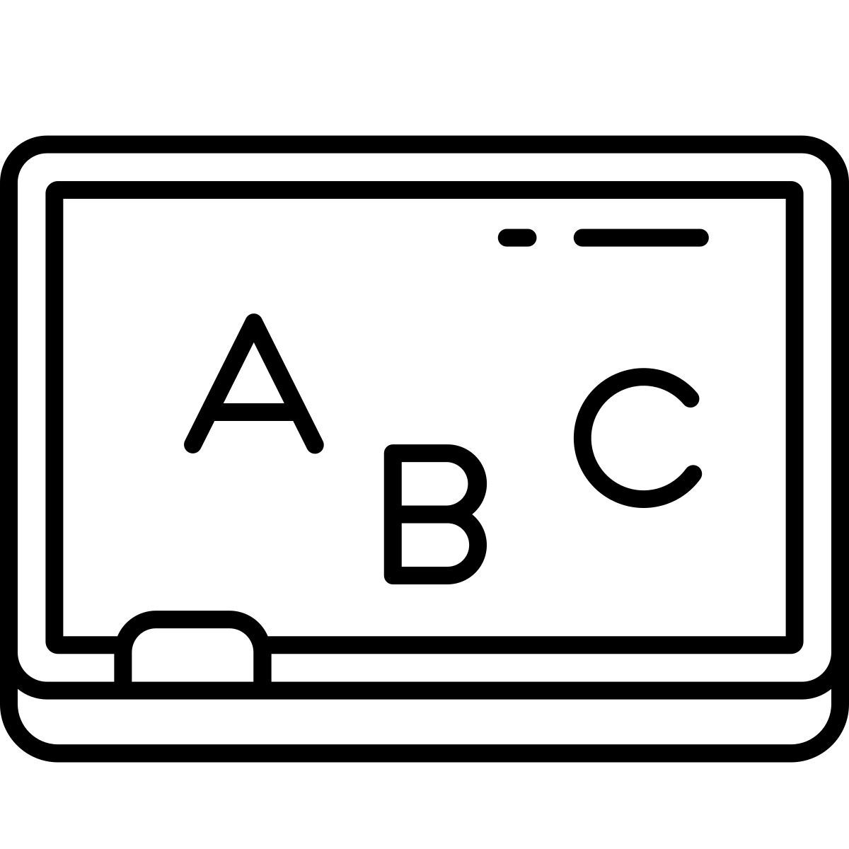 보드에 있는 abc icon