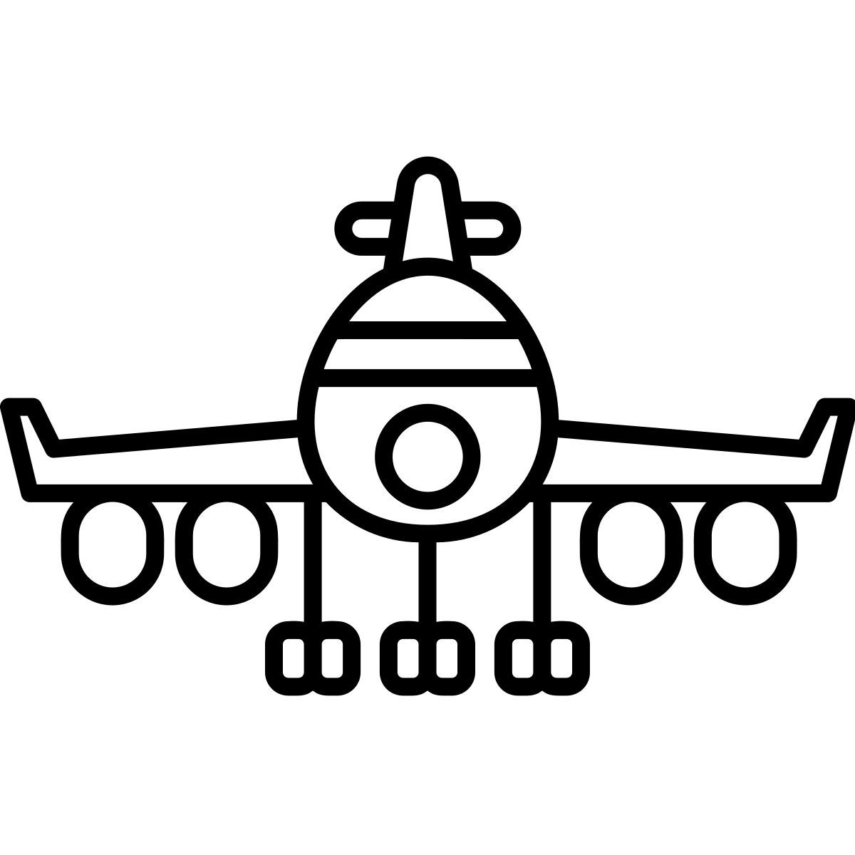airplane front view icon
