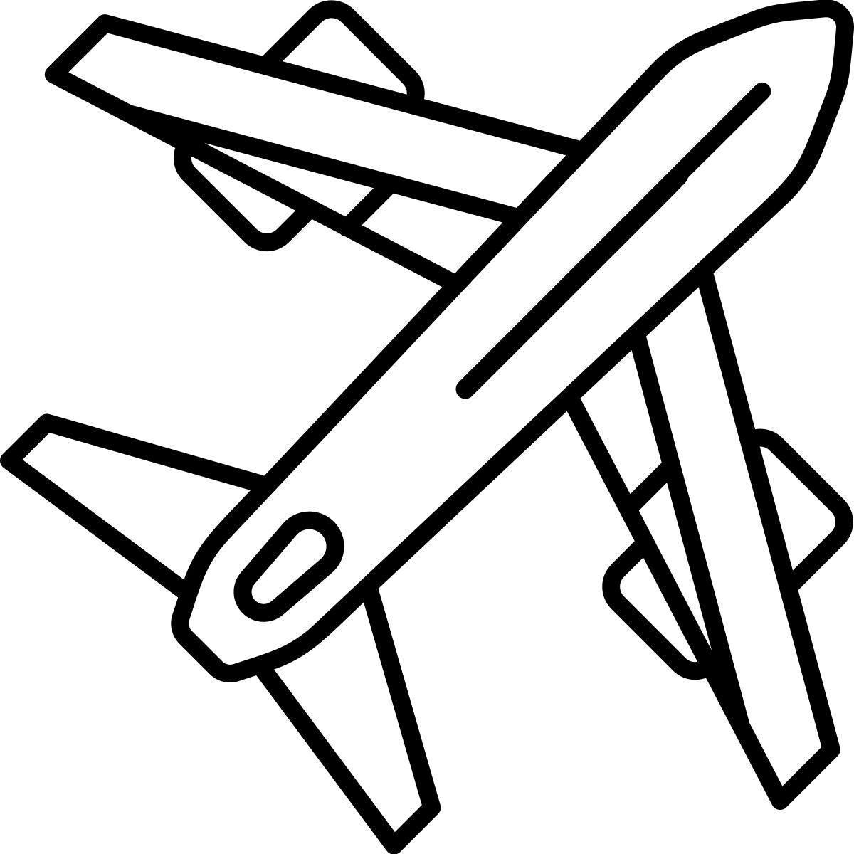 airplane top view icon