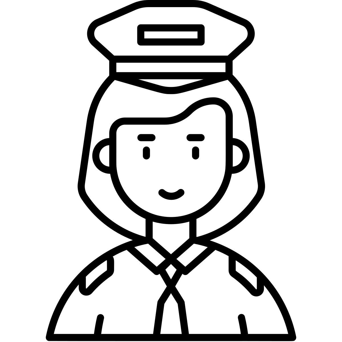 female pilot icon