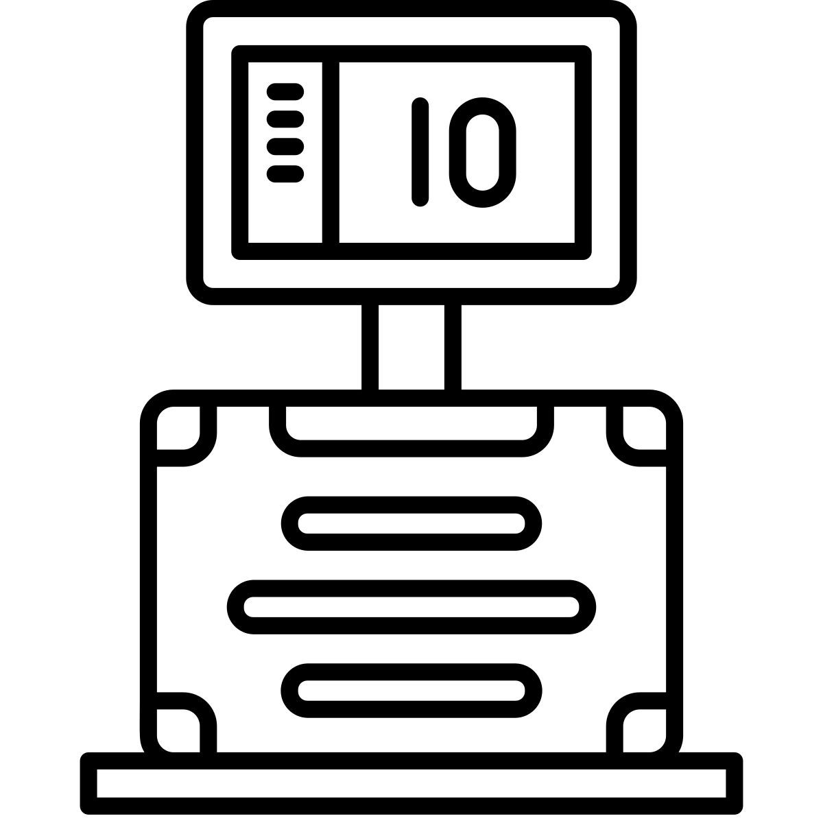 luggage scale icon