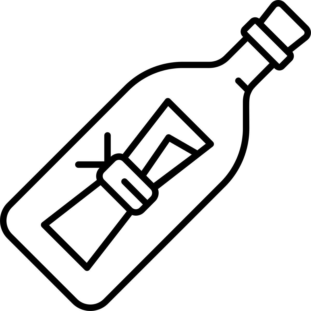 message in bottle icon