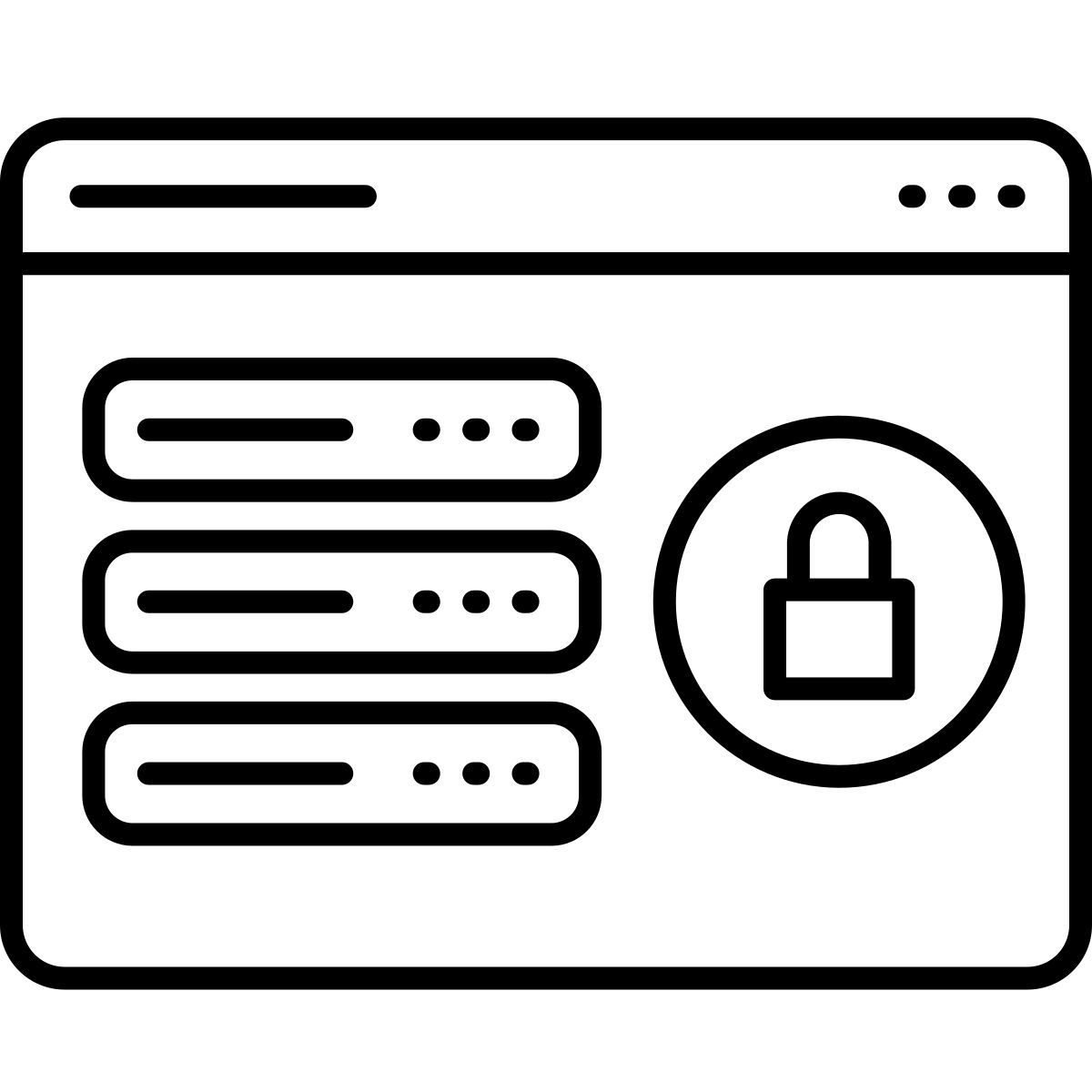 security data web icon