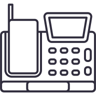 external Telephone-home-appliance-goofy-line-kerismaker icon