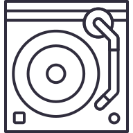 external Turn-table-home-appliance-goofy-line-kerismaker icon