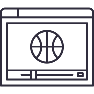 external Video-basketball-goofy-line-kerismaker icon