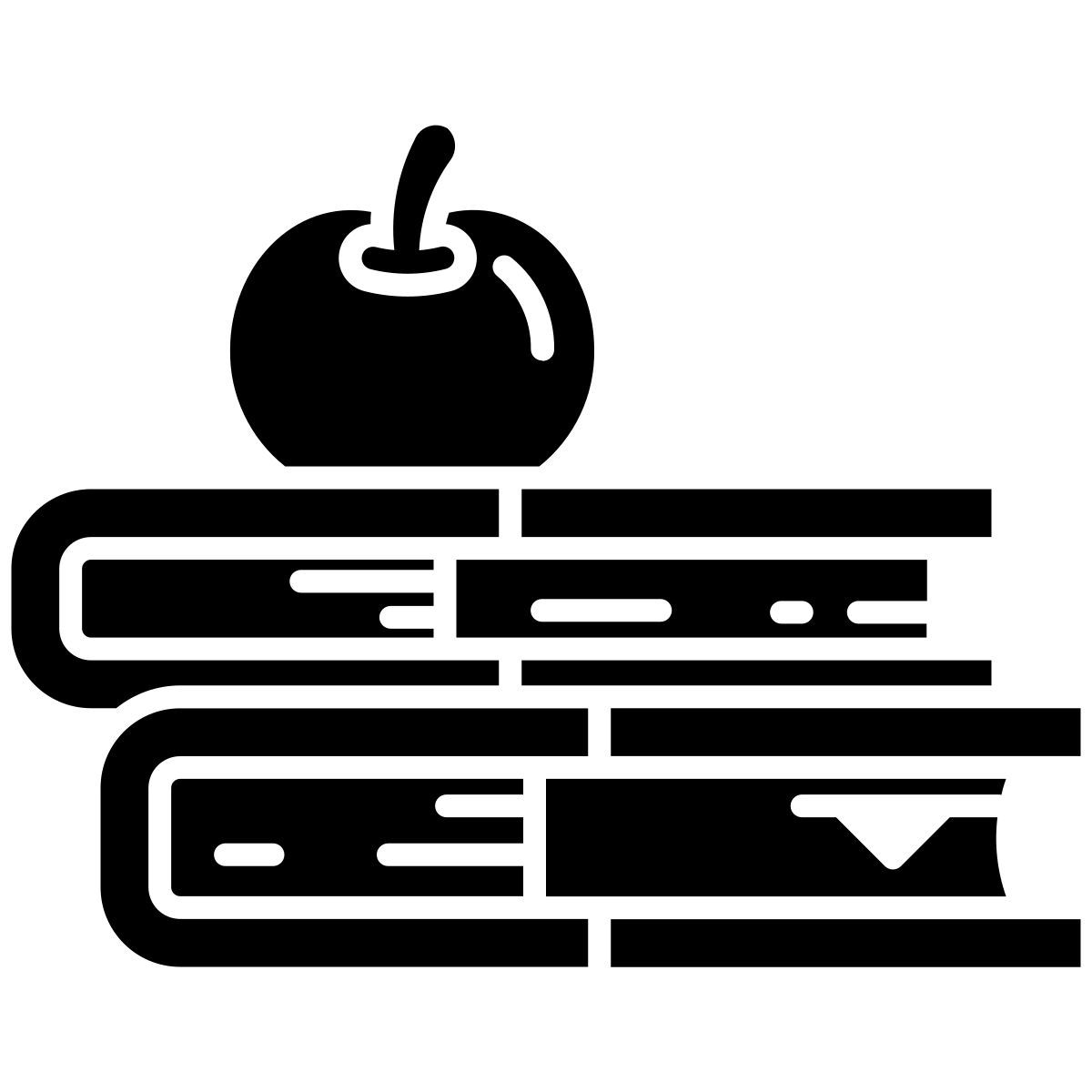 apple in top of book icon