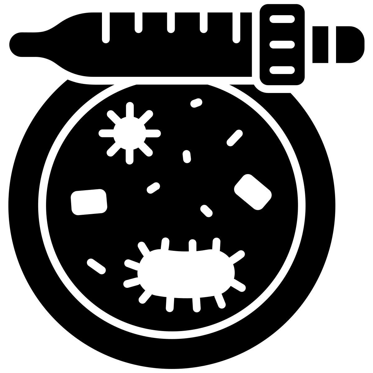bacteria test icon
