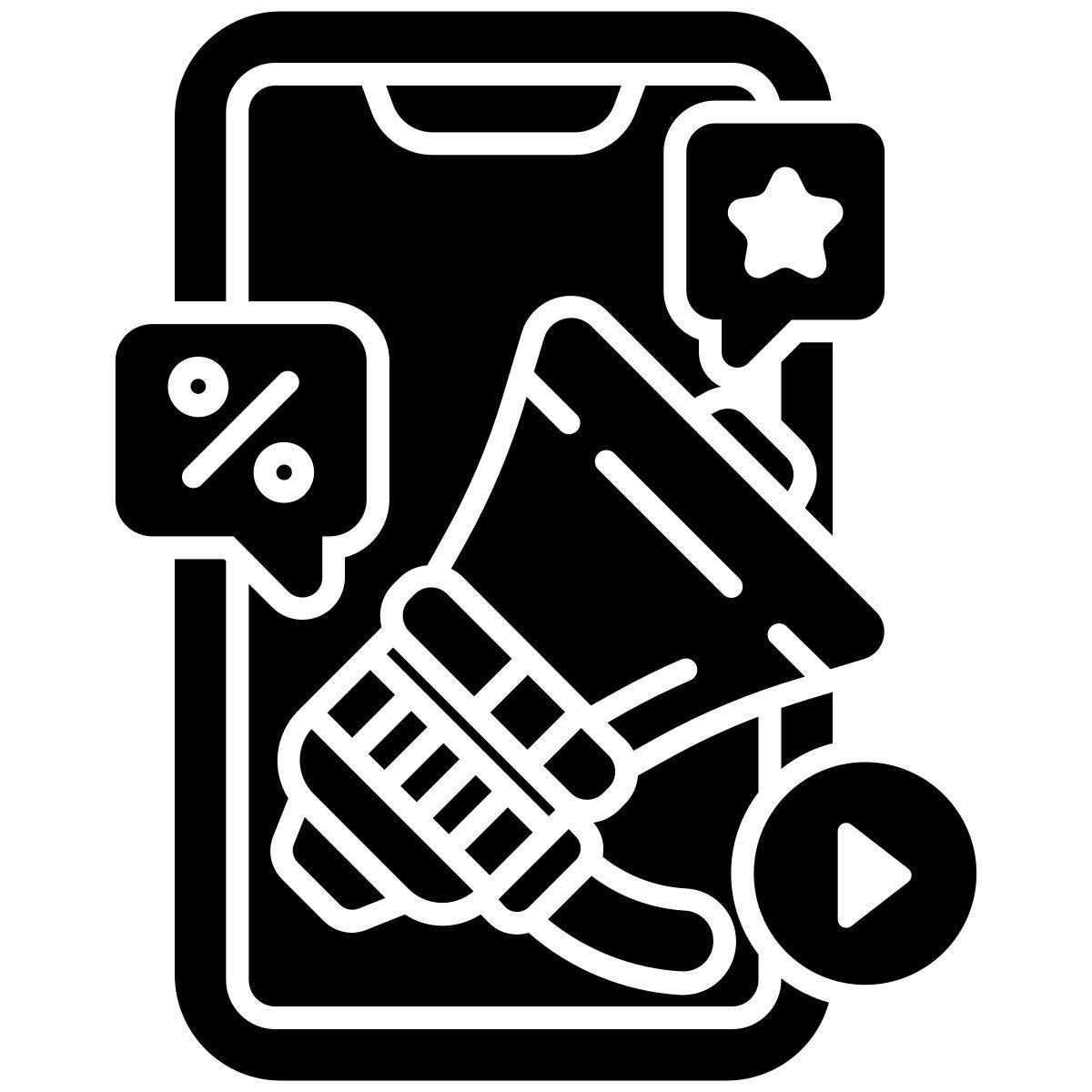mobile marketing icon