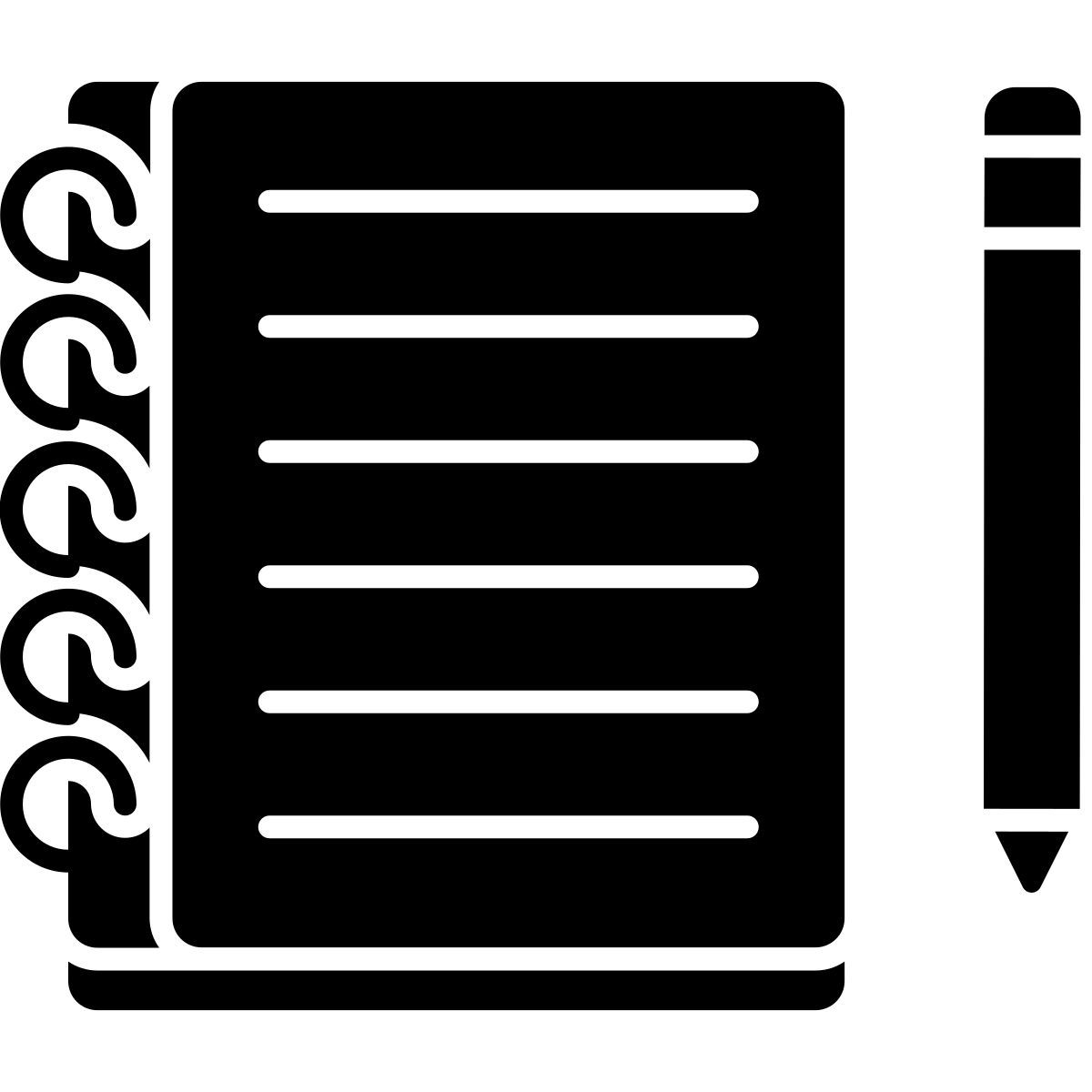 caderno com lápis icon