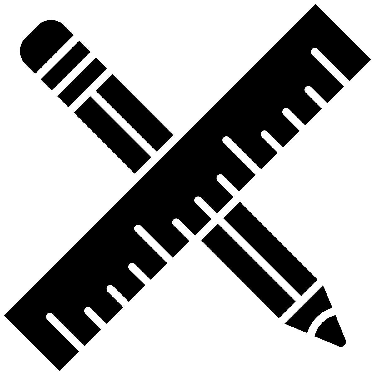 pencil rule cross icon