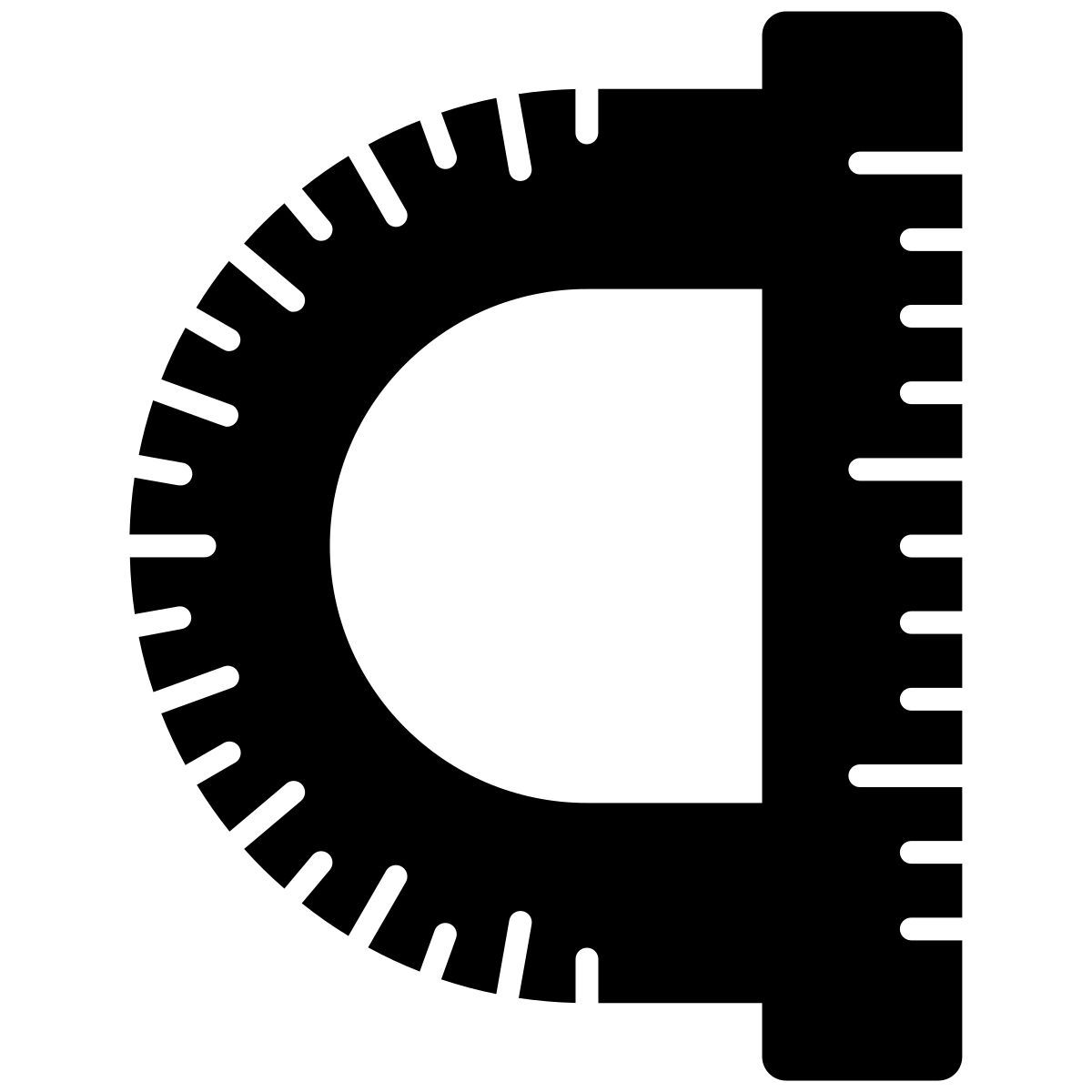 ruler arc icon