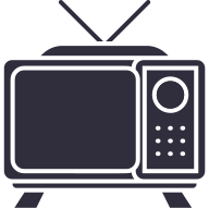external TV-home-appliance-goofy-solid-kerismaker icon