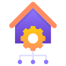 external bim-digitalization-and-industry-gradient-design-circle icon