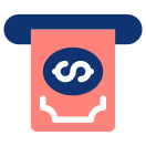 external cash-out-hotel-and-services-gradient-design-circle icon
