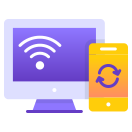 external devices-internet-of-things-gradient-design-circle icon