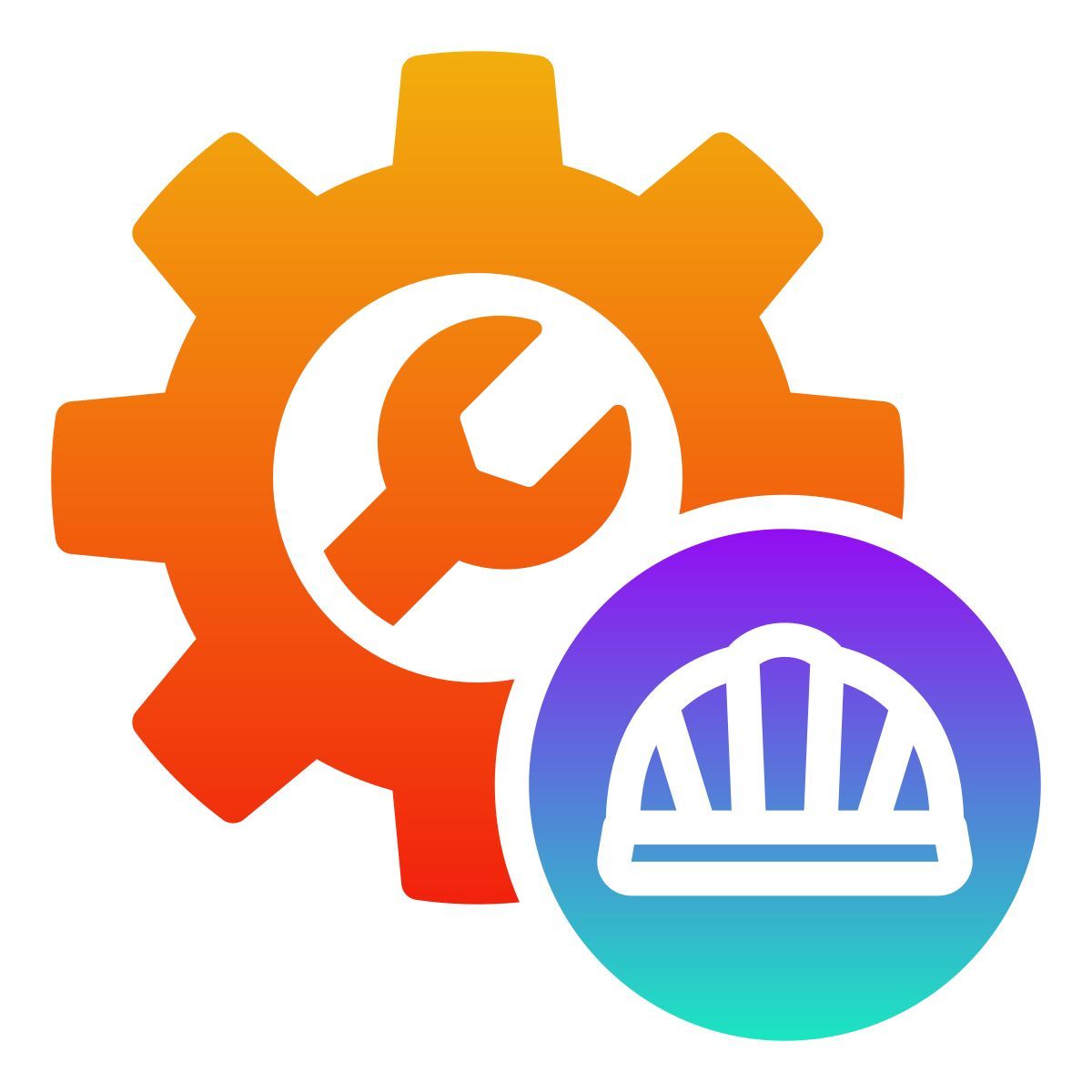 helmet and gear icon