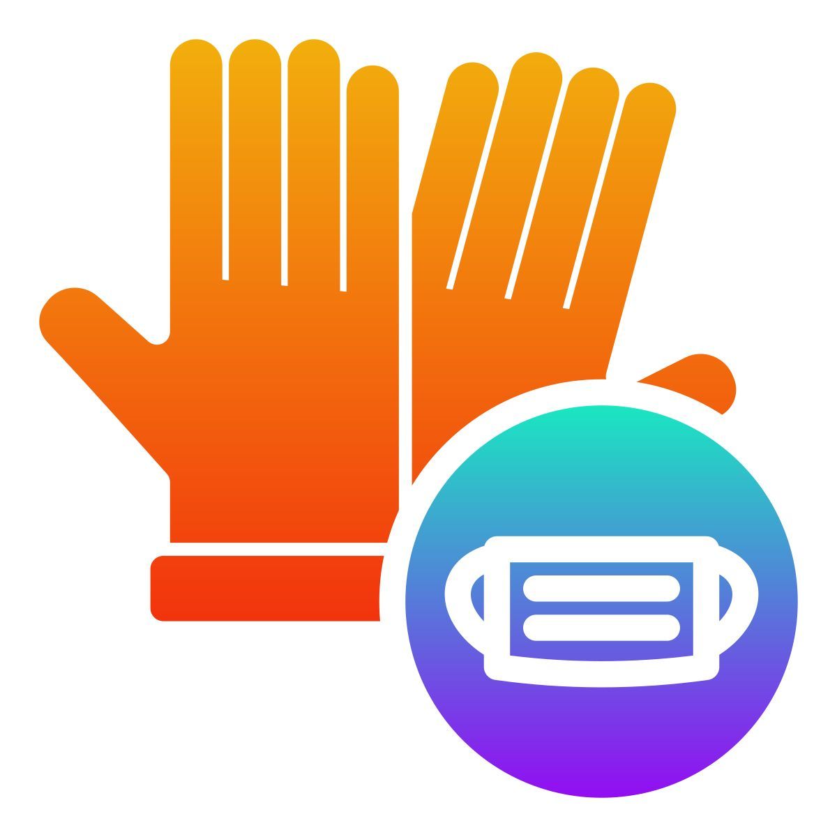 medical gloves icon