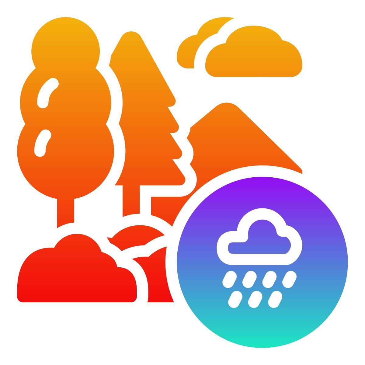 external rainy forest nature gradient fill febrian hidayat icon
