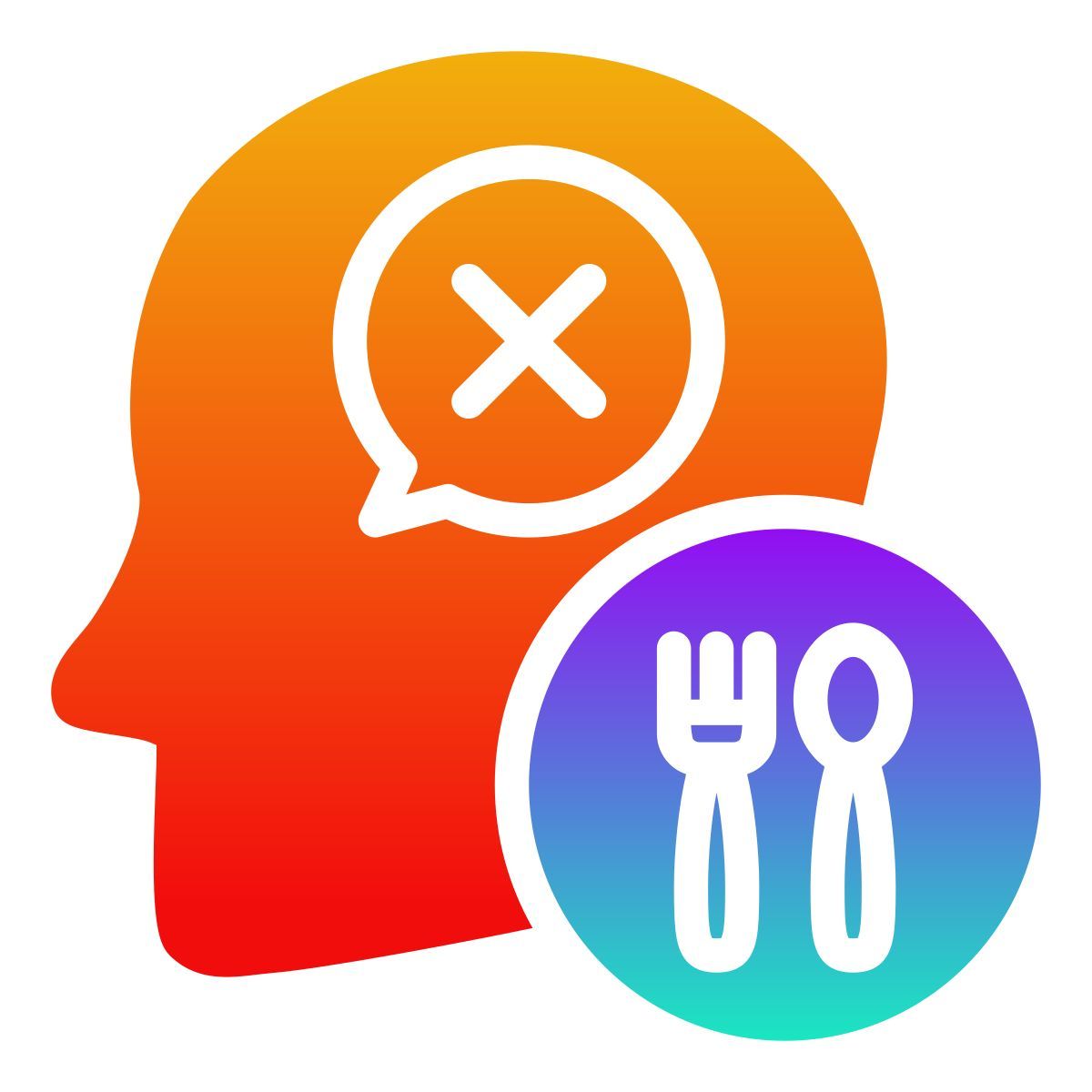 external eating disorder health and lifestyle gradient fill febrian hidayat icon