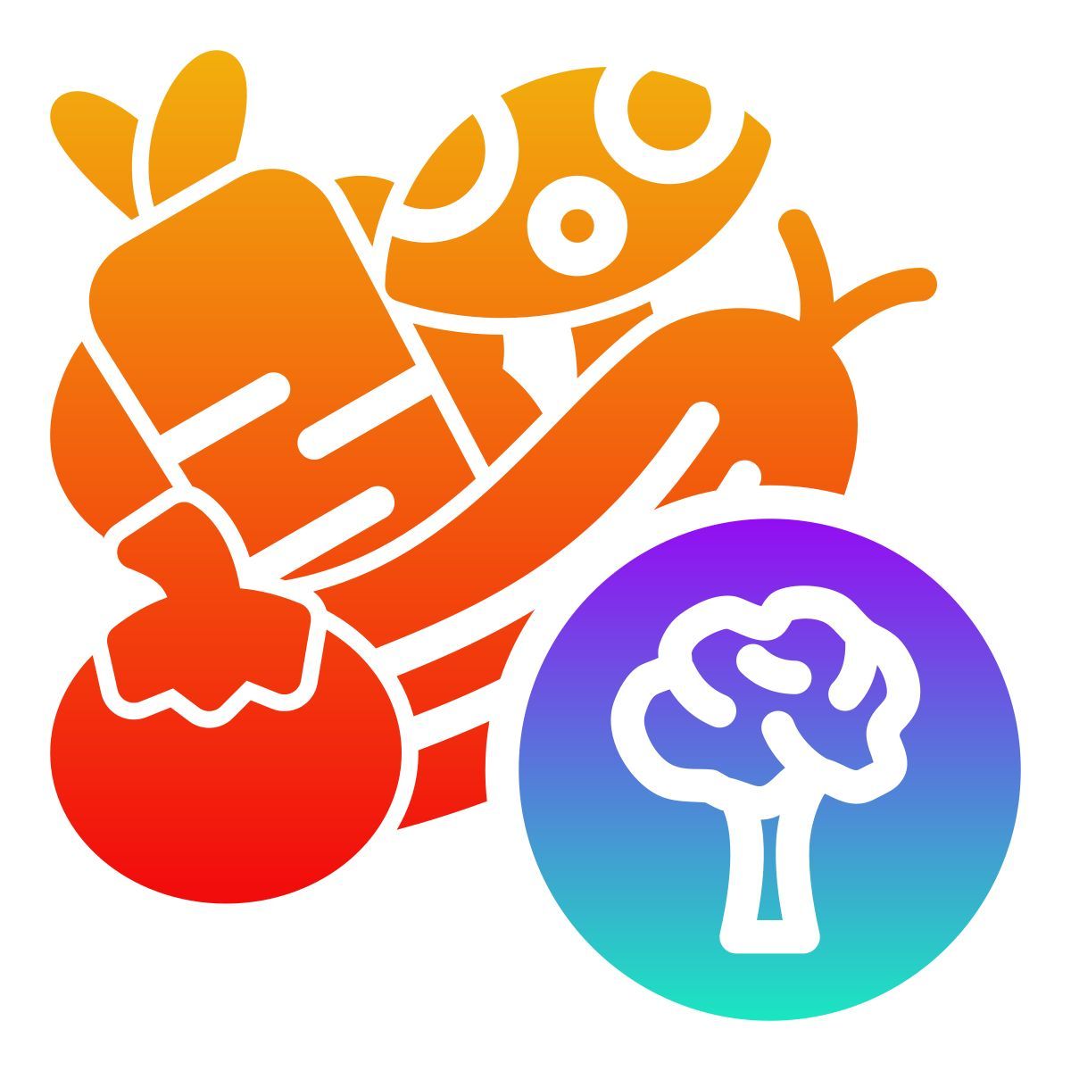 external vegetables health and lifestyle gradient fill febrian hidayat icon
