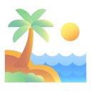 external Summer-Beach-travel-and-vacation-gradient-flat-deni-mao icon