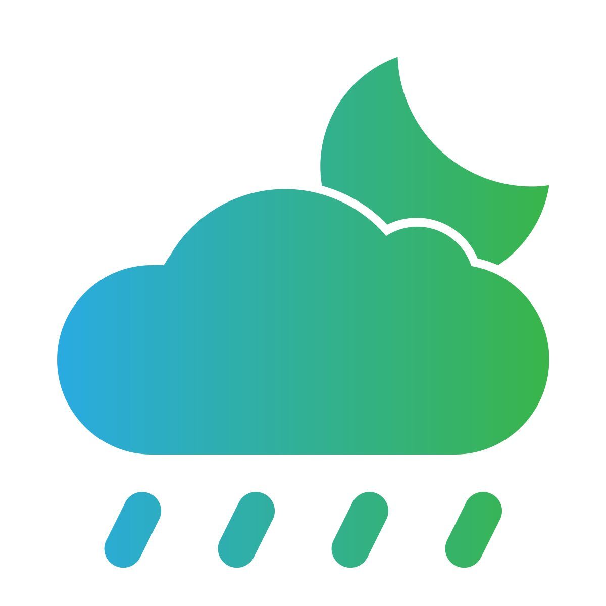 rainy night icon