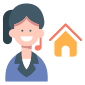 external agent-build-a-house-flat-house-maxicons icon