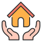 external architecture-build-a-house-filled-outline-house-maxicons-3 icon