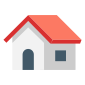 external architecture-build-a-house-flat-house-maxicons icon