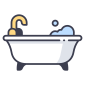 external bath-interior-design-filled-outline-house-maxicons icon
