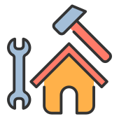 external architecture-build-a-house-filled-outline-house-maxicons-2 icon
