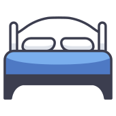 external bed-interior-design-filled-outline-house-maxicons-2 icon