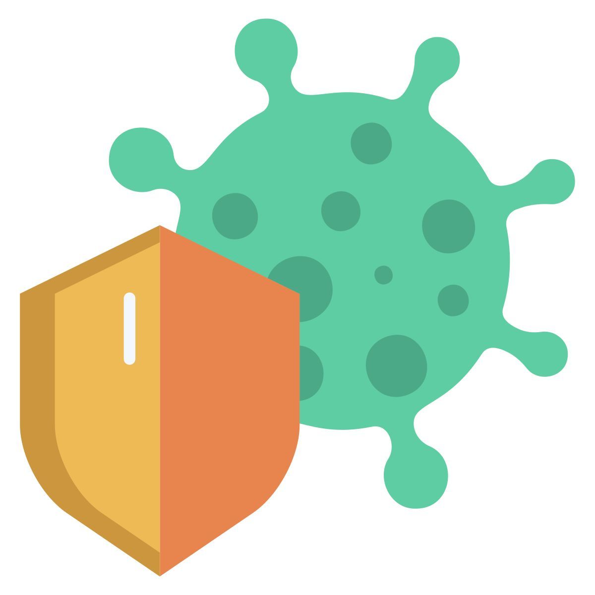 bacteria shield icon