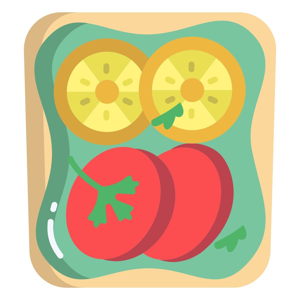 baked meat toast icon
