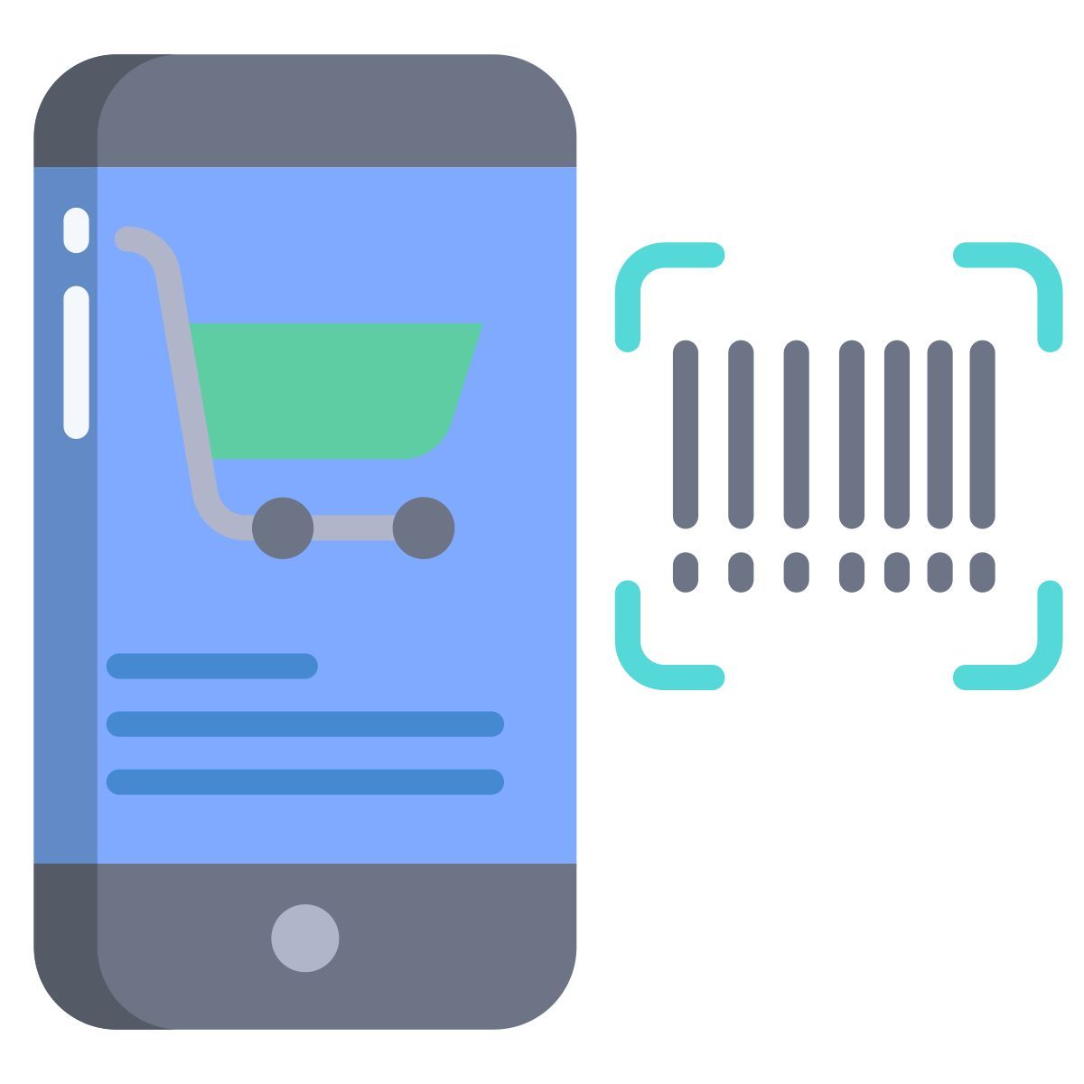 bar code scan mobile icon