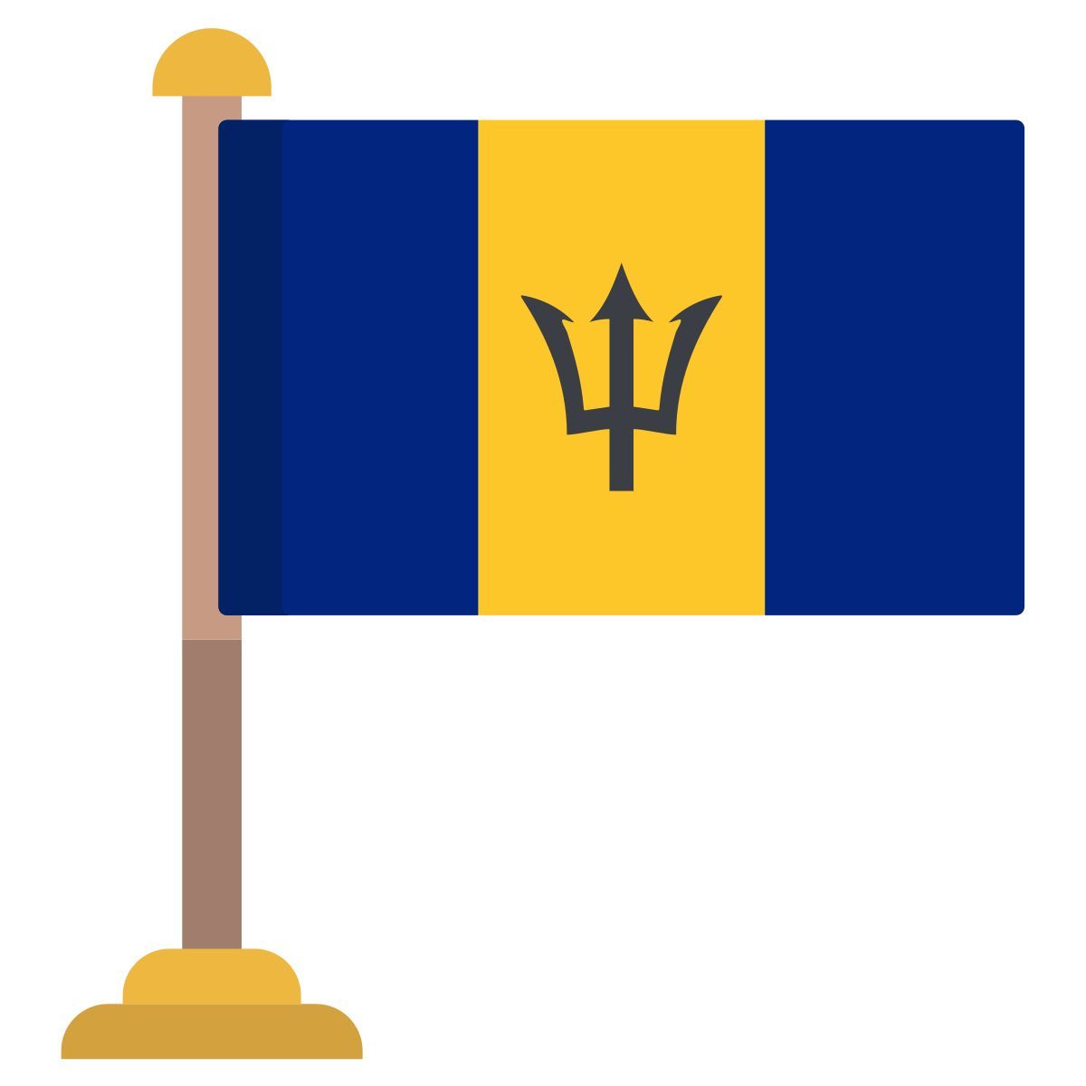 barbados flag icon