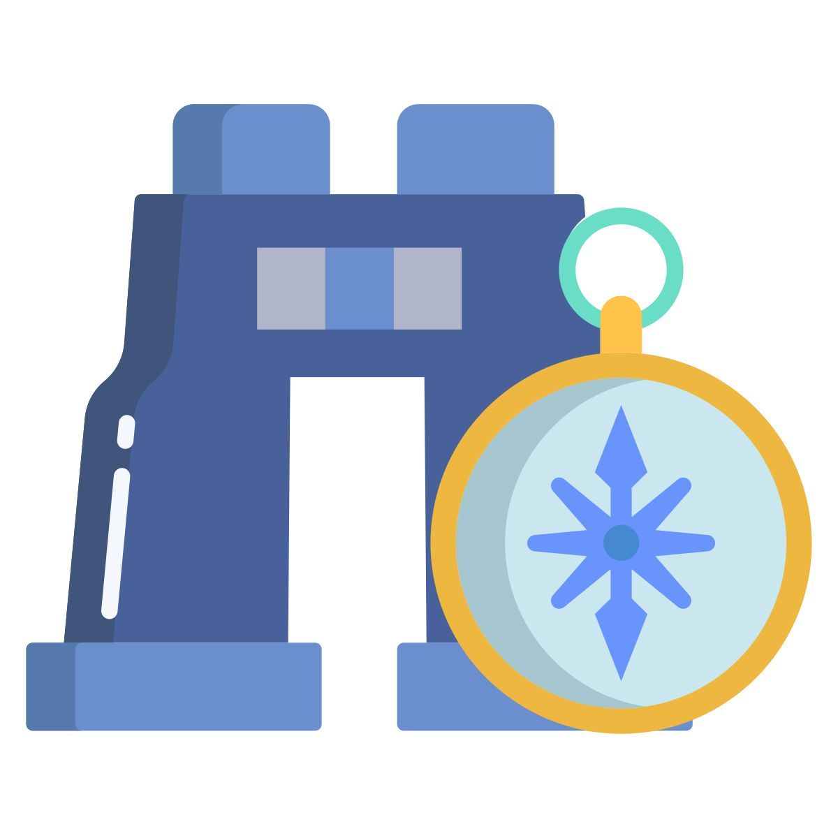 binocular and compass icon