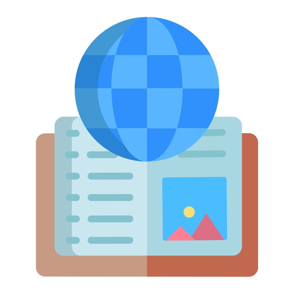book globe icon